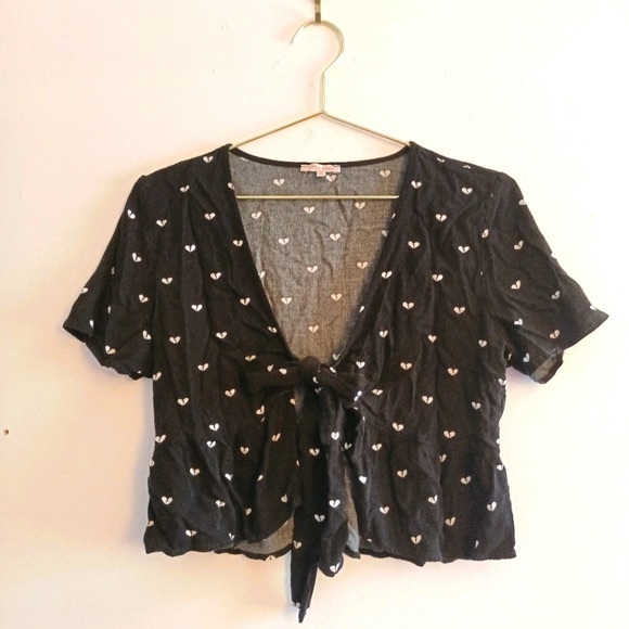 Pacsun Lottie Moss Tie Front Top - Picture 5 of 5